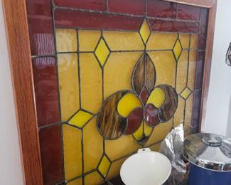 Stain glass wall hanging $89