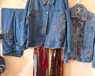 Jean jacket and jean jacket and matching jeans