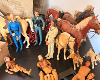 Johnny West figures and horses
