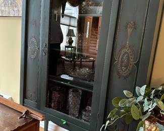 Hand Painted Curio / China Cabinet