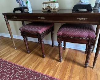 Console Table w/ 2 Benches