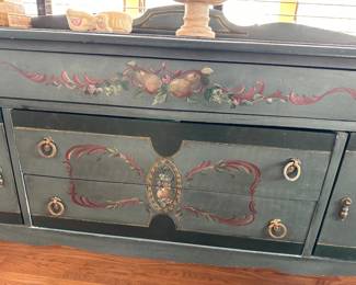 Antique Hand Painted Sideboard