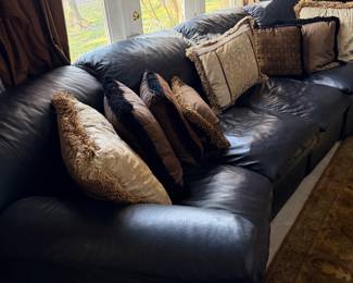 Leather sectional