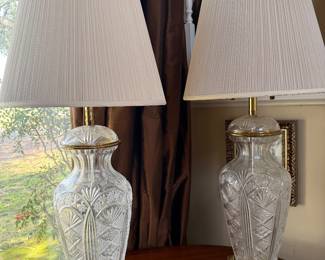 Two Austrian Crystal lamps