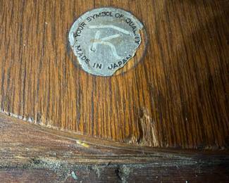 Portable Barrell Bar with glasses Made in japan