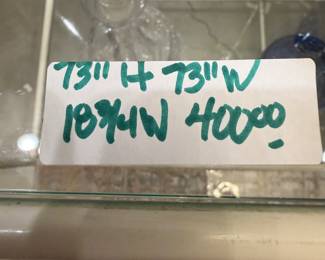 73" high, 73" wide and 18 3/4 " deep