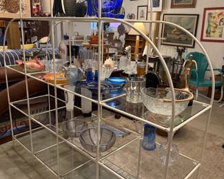 Huge 14 shelf display / room divider shelf unit NICE $400.00 73" high, 73" wide, 18 3/4" deep.