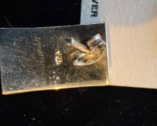 Sterling Silver Rectangular Pierced Earrings