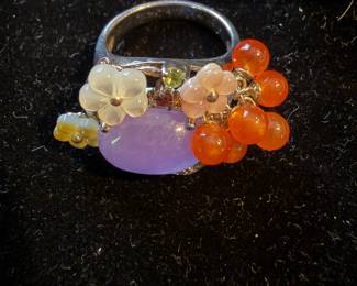 Sterling Ring with flowers