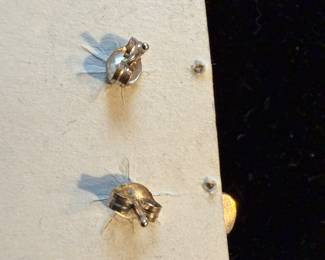 Sterling and Amethyst pierced earrings