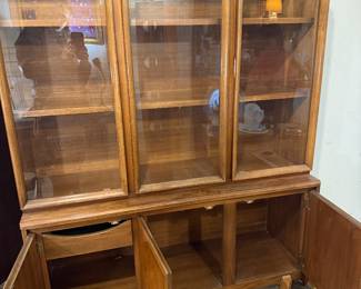 Mid Century Modern American of Martinsville China Cabinet 66" high x 48 " wide x 16 " deep $395.00