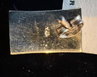 sterling Silver Rectangular Shaped Pierced Earrings