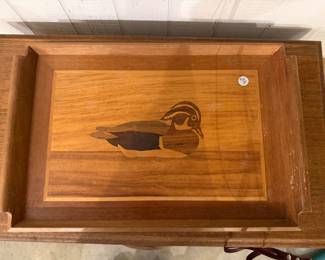 Inlaid duck serving tray 1/2 marked price
