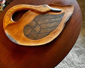 VTG Pier 1 Wooden Goose Wall Hanging