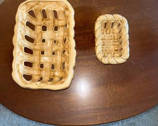 Ceramic Woven Bread Bowls by Katy