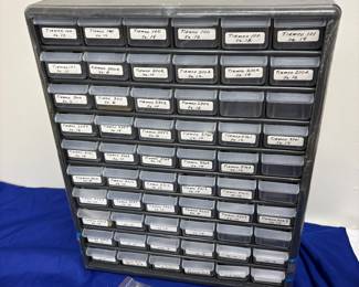 Fly fishing and lure Making hooks in organizer