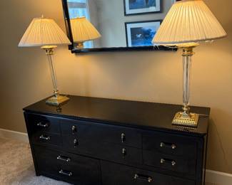 Black laquer dresser these are extremely heavy and well made. Had to take all the drawers out just to move it 5 feet