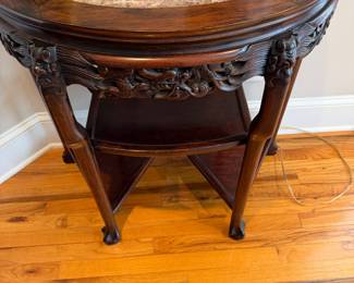 Antique Chinese table with marble