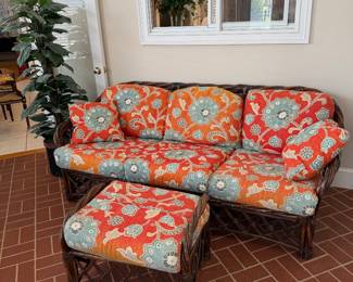 Patio couch and ottoman