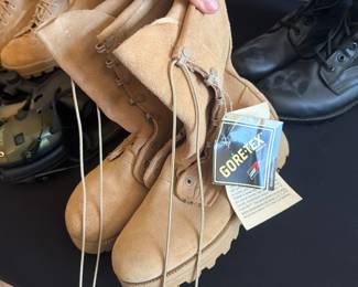 New combat boots with tags 