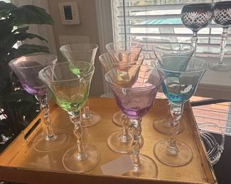 Uranium glass hand blown and beautiful 