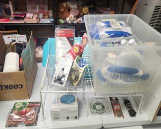 Clorox Scrub Brushes, Command Strips, Fan Pull String, Airwick Scents, Shoe Strings (all brand new)