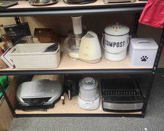 More appliances - indoor grill, frozen yogurt maker, air fryer, food processor, knives