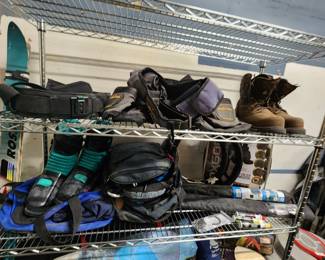 Automotive items, construction tool belts, Cabela's Steel Toed Boots