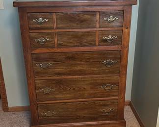 Vintage Two Tone Wood Dresser (has matching long boy)