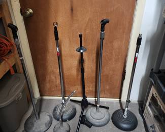 Microphone Stands and a Cymbol STand