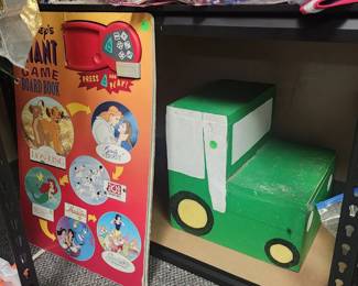 Wood Kids Step Stool Painted Like a JD Tractor