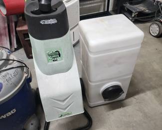 Chipper Shredder and a Large Tank