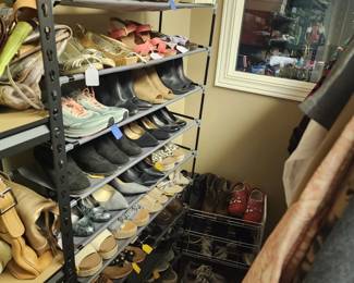 Lots of women's shoes