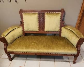 Antique Eastlake Victorian Settee Sofa