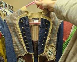 Cute denim and plaid blazer