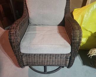 Wicker Swivel Rocker Patio Chair