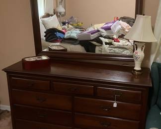 Cherry Dresser with Mirror 