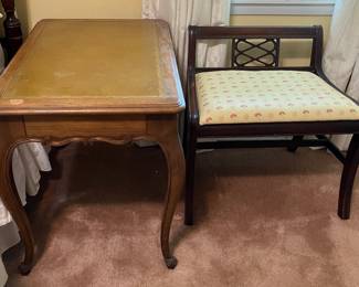End table. Vintage Vanity Chair