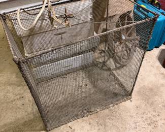 Vintage Large metal fish basket