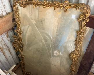 Very heavy antique mirror.