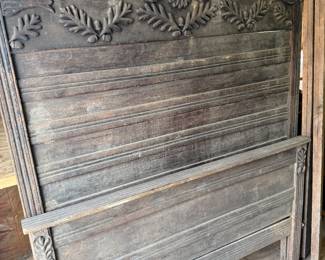 Turn of the century full size headboard and footboard.