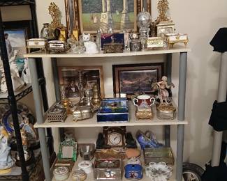 vintage jewelry boxes, art