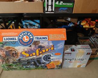 lionel train set, playstation