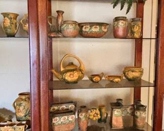 Huge collection of Roseville Pottery