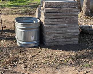 Trough and pavers 