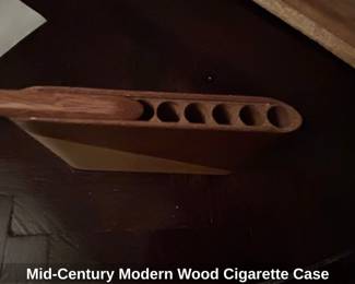 MidCentury Modern Wood Cigarette Case second image