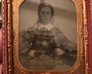 Victorian Daguerreotype Portrait in Ornate Case