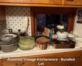 Assorted Vintage Kitchenware  Bundled Lot