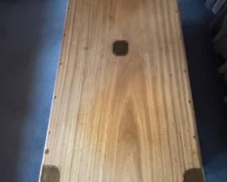 Vintage Curity Products Wooden Storage Trunk or Chest