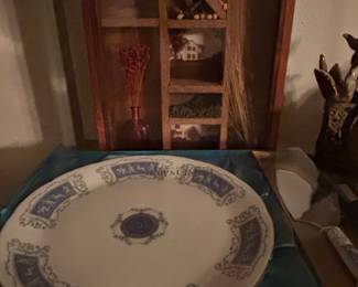 Coalport Revelry Blue Porcelain Cake Stand